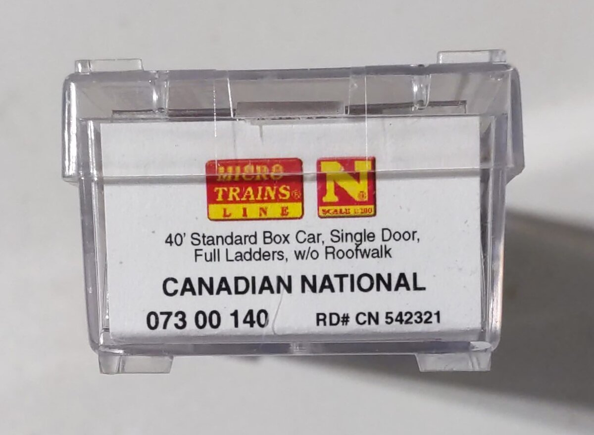 Micro-Trains 07300140 N Scale CN 40' Standard Single Door Boxcar #542321