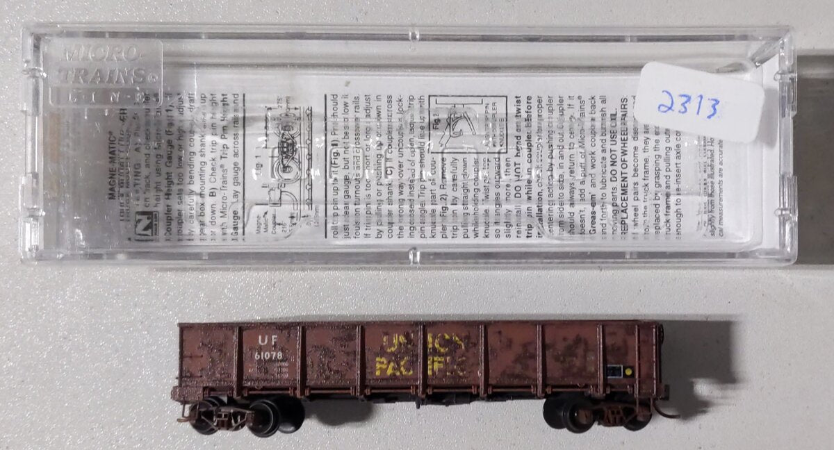 Micro-Trains 08344100 N Union Pacific Weathered 40' Drop Bottom Gondola #61078