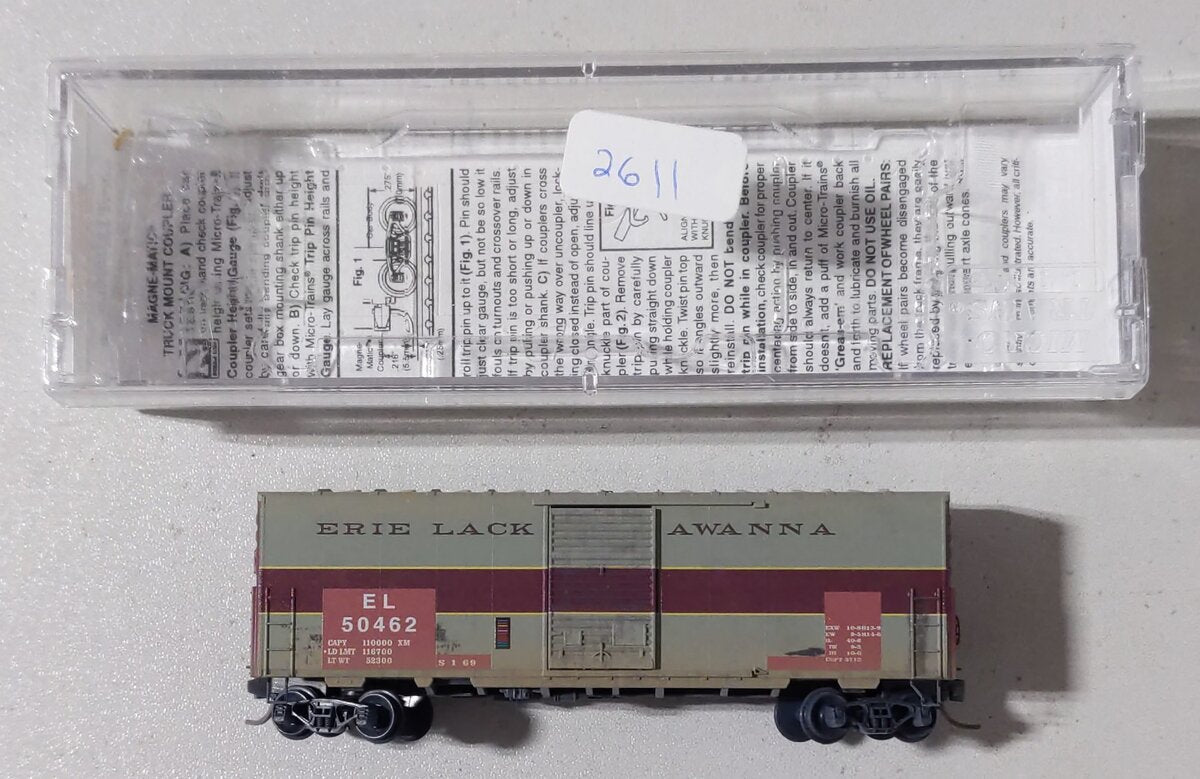 Micro-Trains 02444390 N Erie Lackawanna Weathered 40' Standard Boxcar #50462