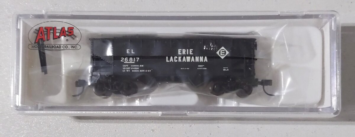 Atlas 50001188 N Scale Erie Lackawanna Offset Side 2-Bay Hopper #26817