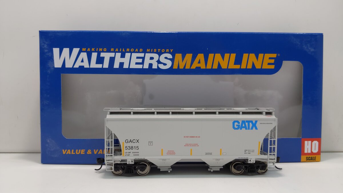 Walthers 910-7556 HO GACX 39' Trinity 3281 2-Bay Covered Hopper #53815