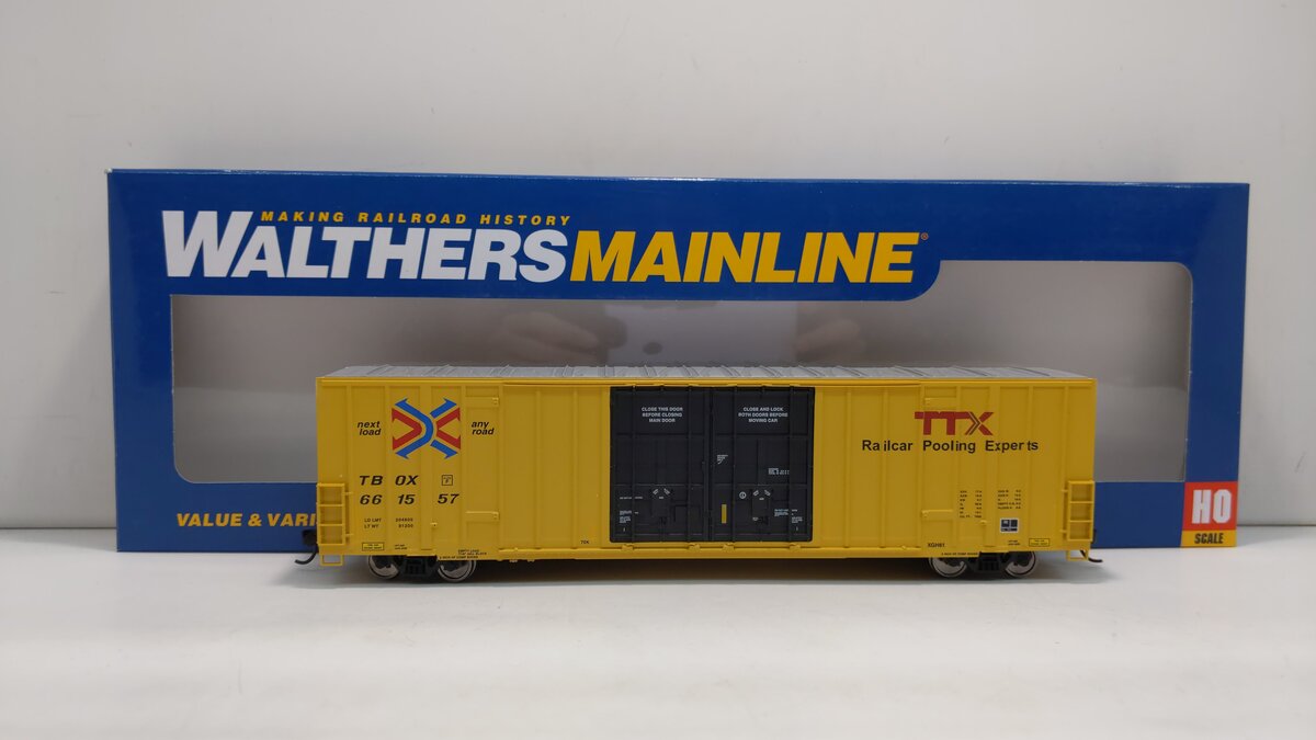 Walthers 910-2999 HO TTX TBOX 60' High-Cube Plate F Boxcar #661557
