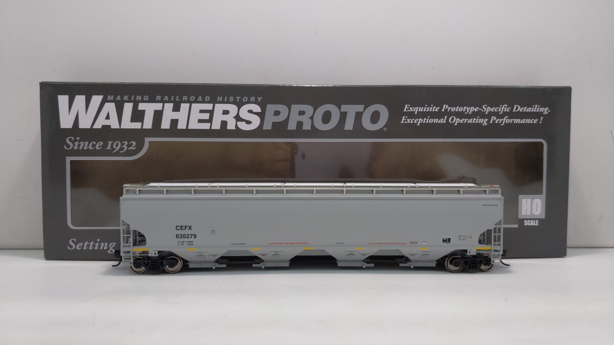 Walthers 920-105852 HO CEFX 67' Trinity 6351 4-Bay Covered Hopper RTR #635279