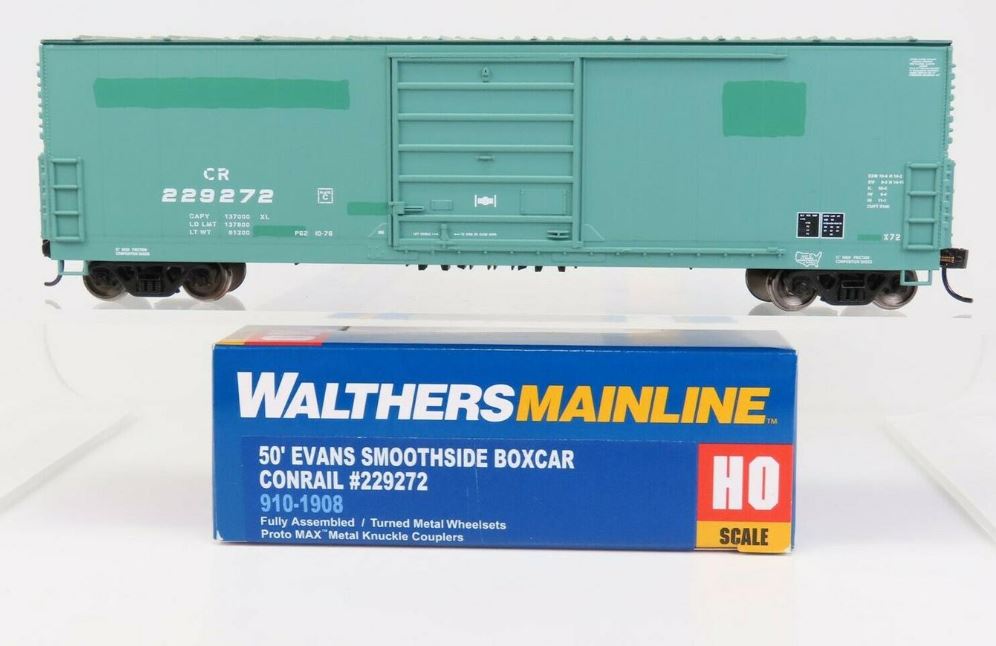 Walthers 910-1908 HO Conrail 50' Evans Smooth Side Boxcar - Ready to Run #229272