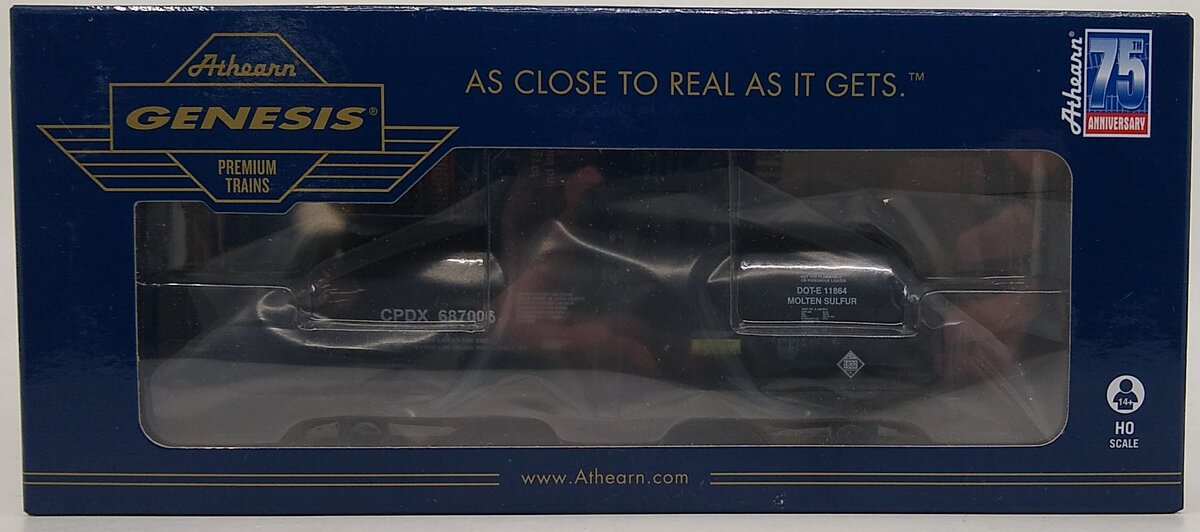 Athearn G25647 HO Chevron 13,600-Gallon Acid Tank Car #687006