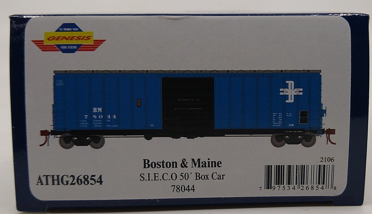 Athearn G26854 HO Boston & Maine 50' SIECO Boxcar #78044