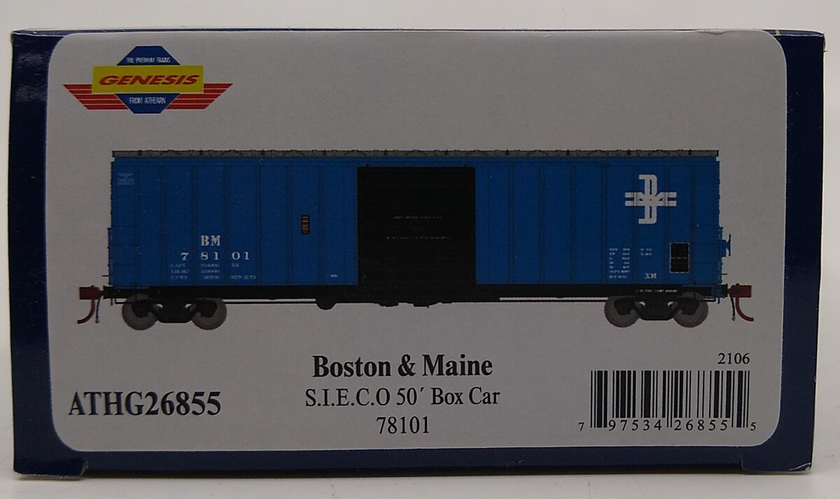 Athearn G26855 HO Boston & Maine 50' SIECO Boxcar #78101