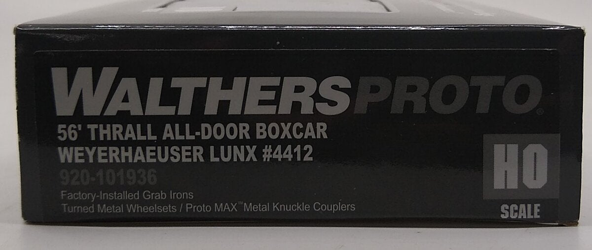 Walthers 920-101936 HO Weyerhaeuser LUNX 56' Thrall All-Door Boxcar #4412