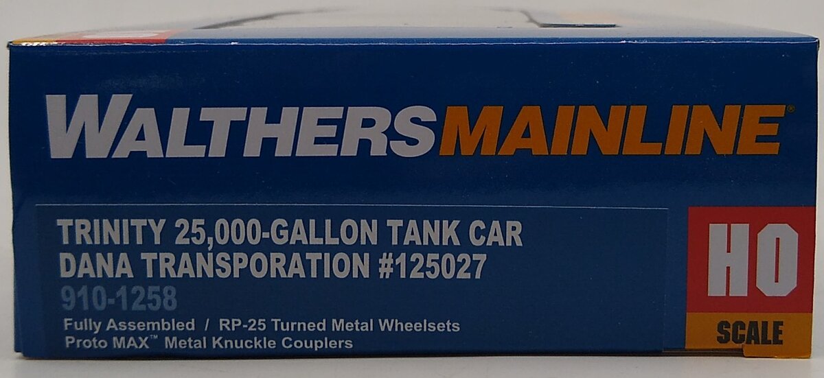 Walthers 910-1258 HO DNAX Trinity 25,000-Gallon Tank Car #125027 - RTR