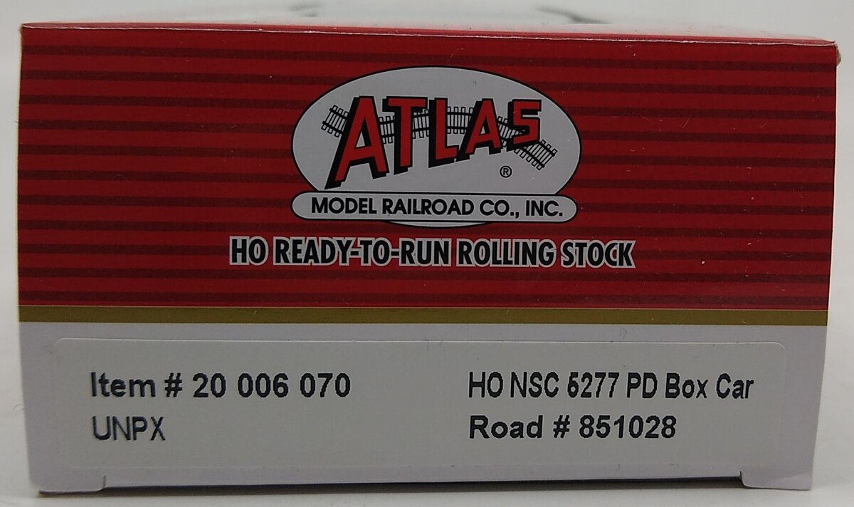 Atlas 20006070 HO UNPX NCS 5277 Plug Door Boxcar #851028