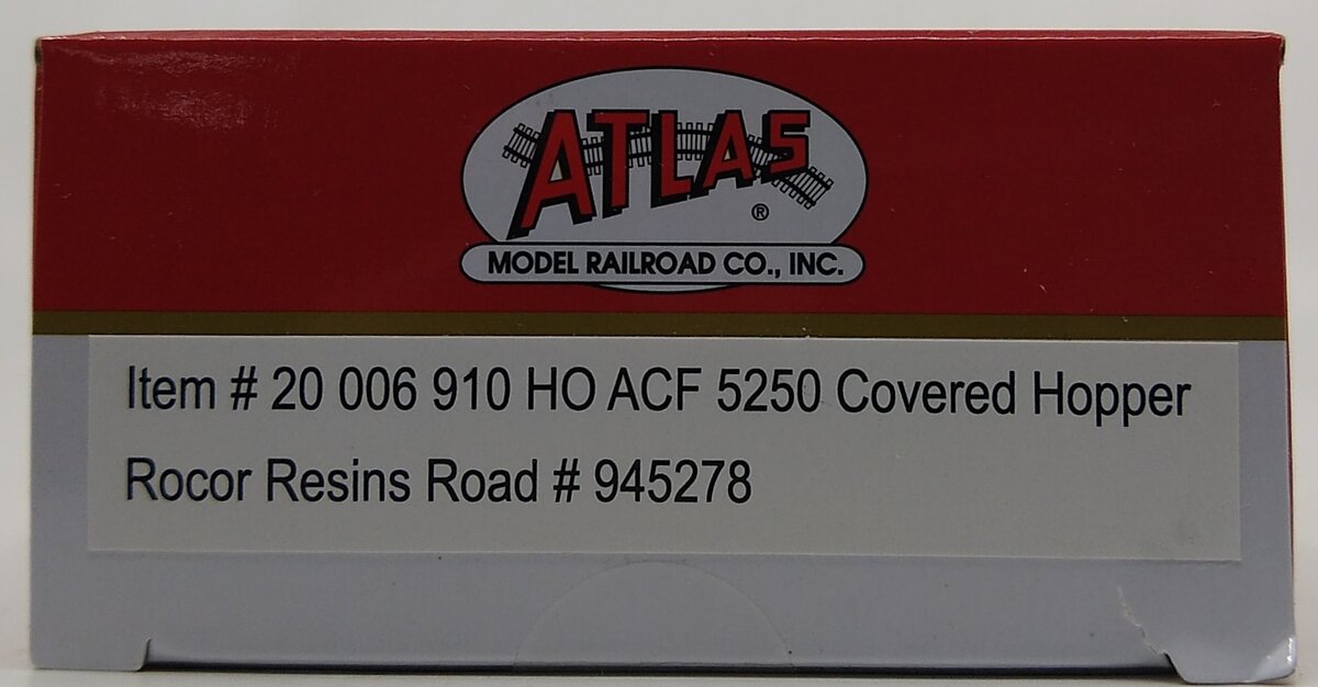 Atlas 20006910 HO Rocor Resins Master Plus RTR 5250 Covered Hopper #945278