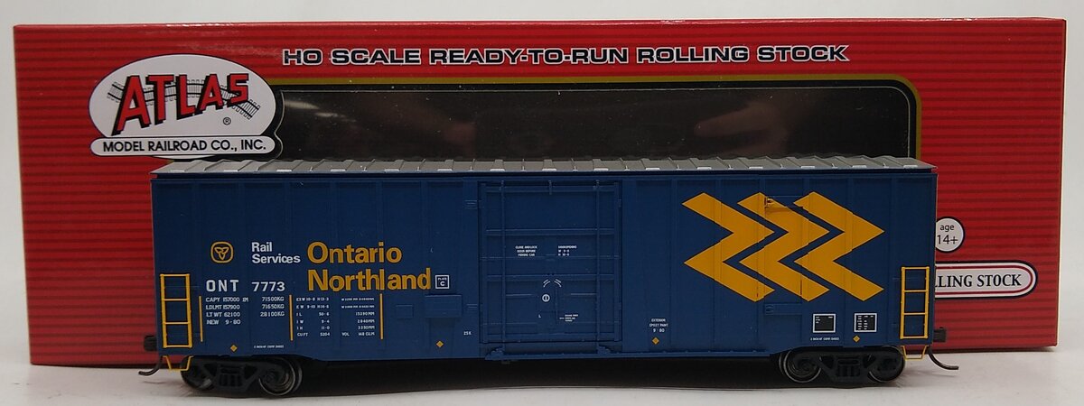 Atlas 20006089 HO Ontario Northland NCS 5277 Plug Door Boxcar #7773