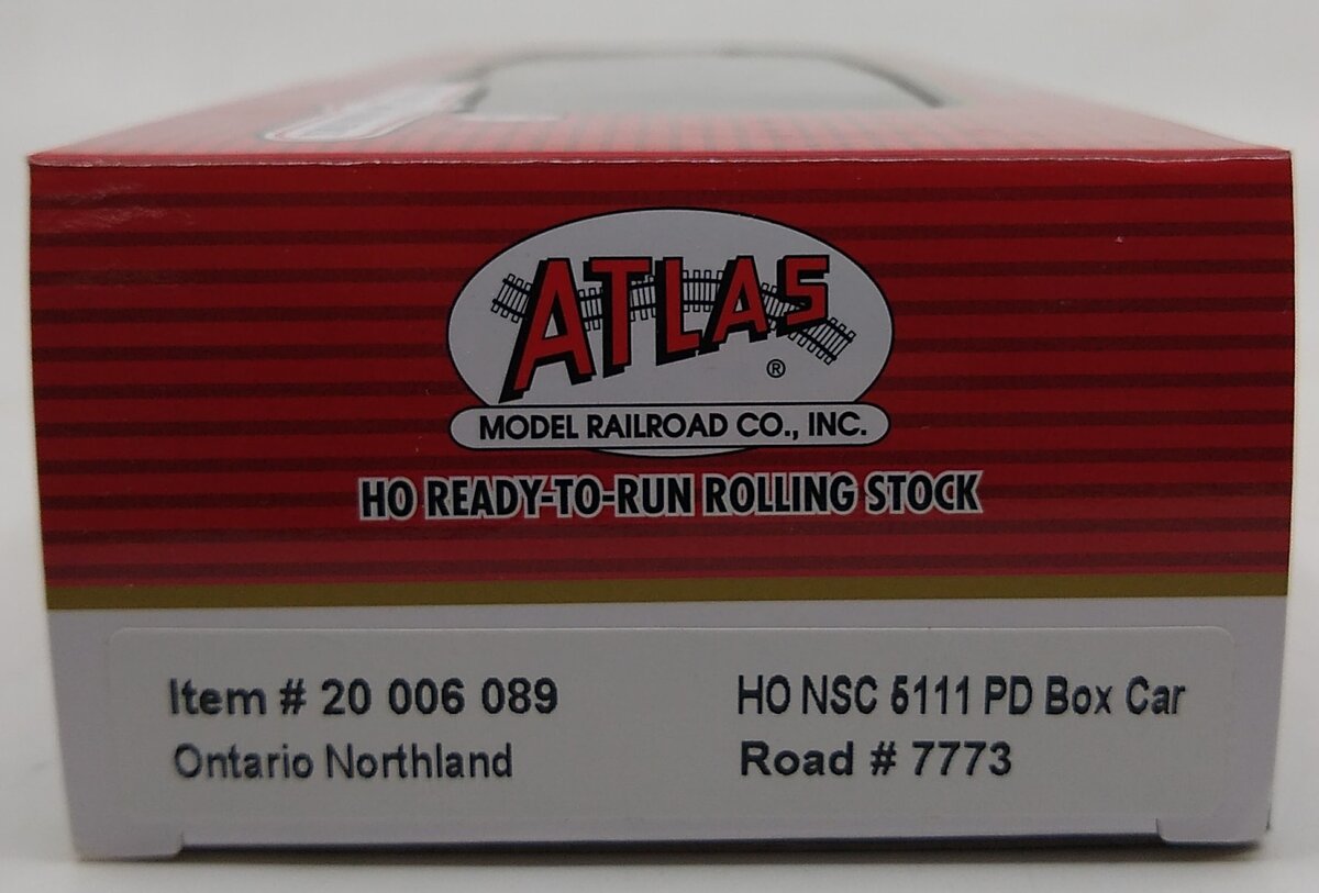 Atlas 20006089 HO Ontario Northland NCS 5277 Plug Door Boxcar #7773