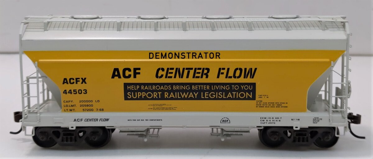 Athearn 93939 HO Scale ACF Demonstrator 2970 2 Bay Hopper #44503