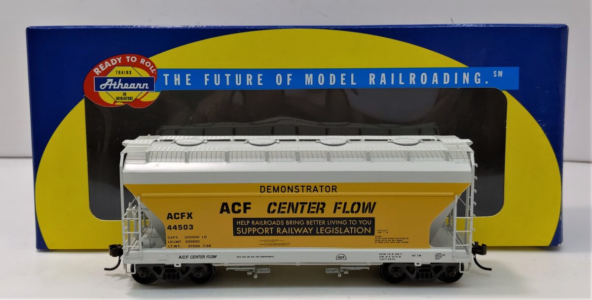 Athearn 93939 HO Scale ACF Demonstrator 2970 2 Bay Hopper #44503