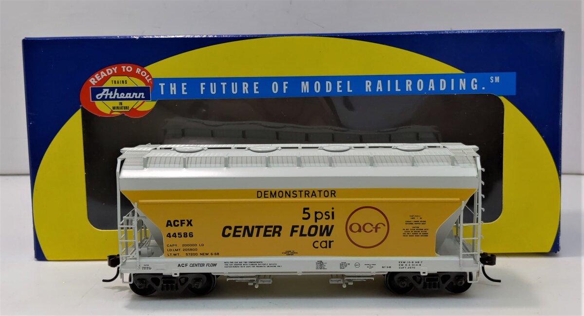 Athearn 93937 HO Scale ACF Demonstrator ACF 2970 2 Bay Hopper #44586