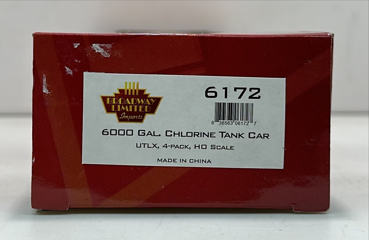 Broadway Limited 6172 HO UTLX 6000 Gal. Chlorine Tank Car #81138