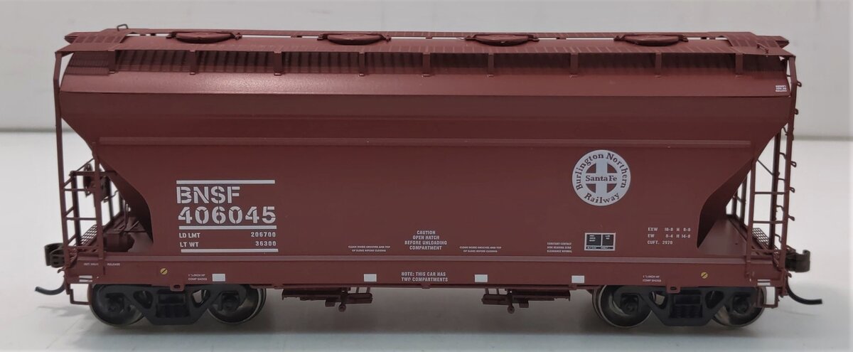 Athearn 98175 HO Burlington Nothern Santa Fe ACF 2970 2-Bay Hopper #406045