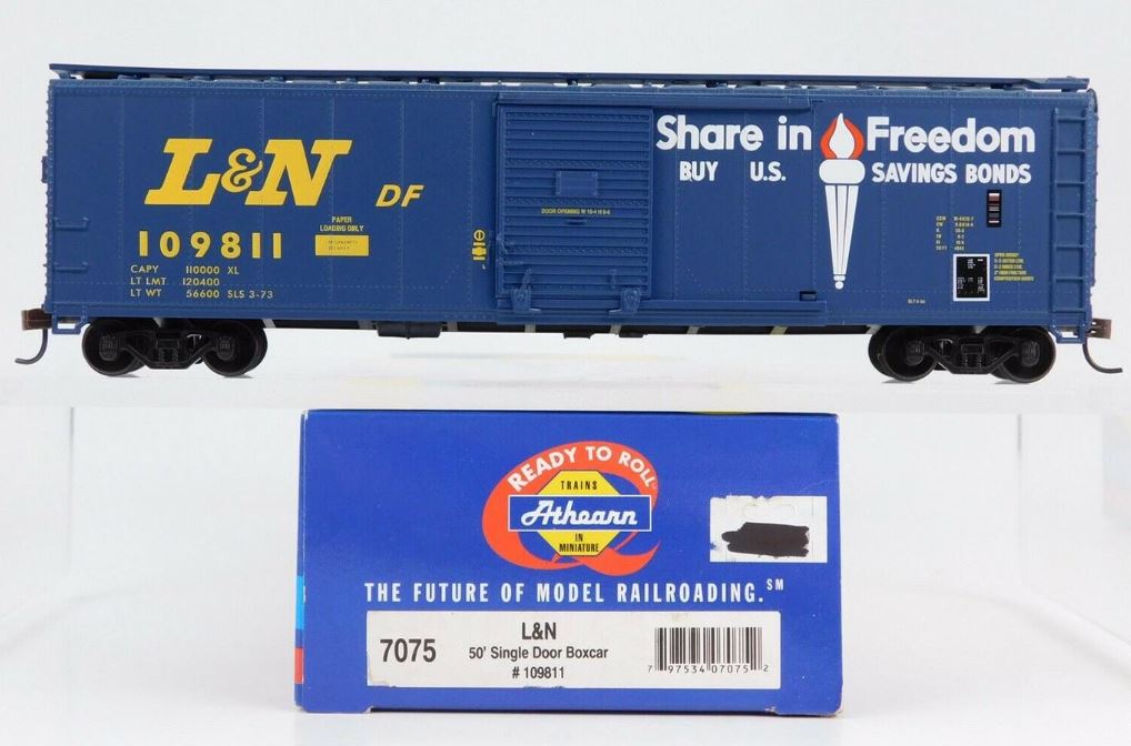 Athearn 7075 HO L&N 50' Single Door Boxcar #109811