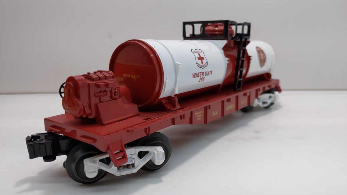 Lionel 6-26600 O American Fire and Rescue Flatcar w/Water Tank