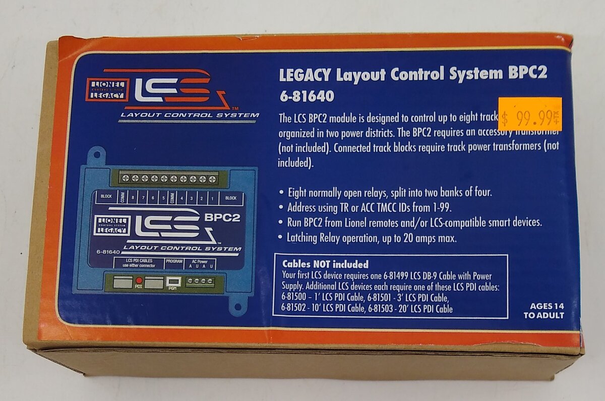 Lionel 6-81640 O LCS Block Power Controller 2 - BCP2