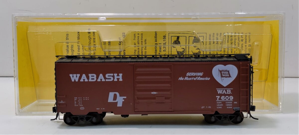 Kadee HO scale 5208 - 40' PS-1 Boxcar Single 8' Wabash Rd#7609 Kadee HO scale 5208 - 40' PS-1 Boxcar Single 8' Wabash Rd#7609