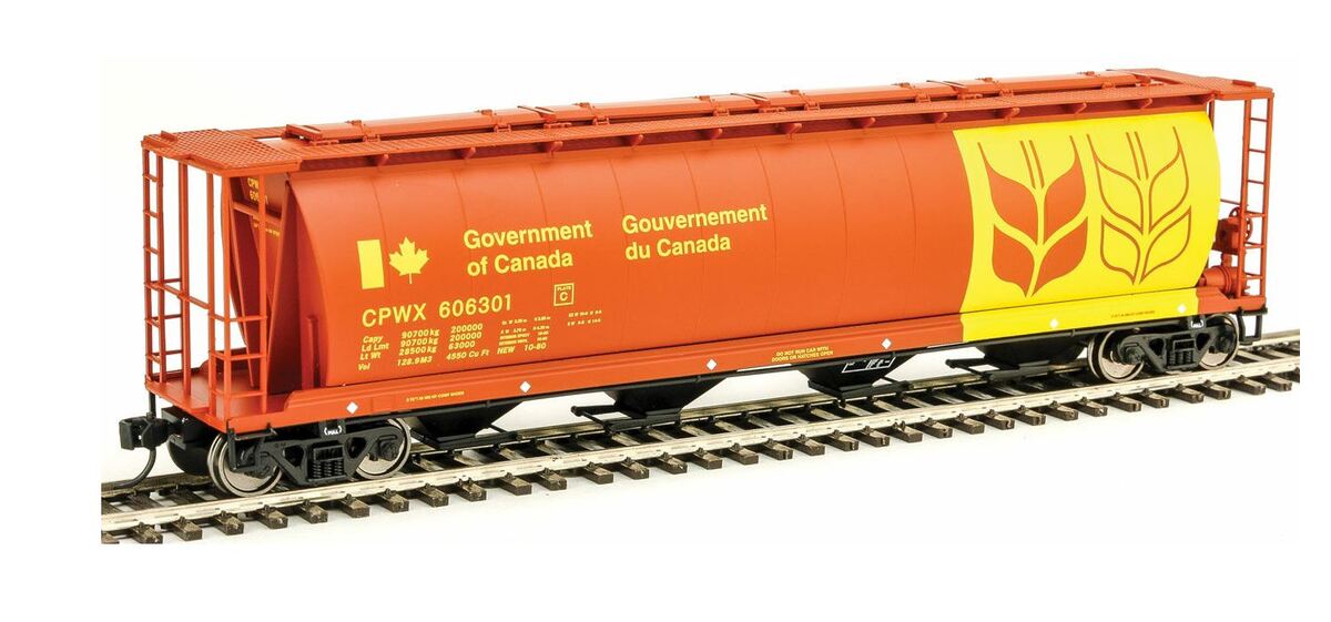 Walthers 910-7166 HO Canadian Wheat Board CPWX 59' Cylindrical Hopper #606301