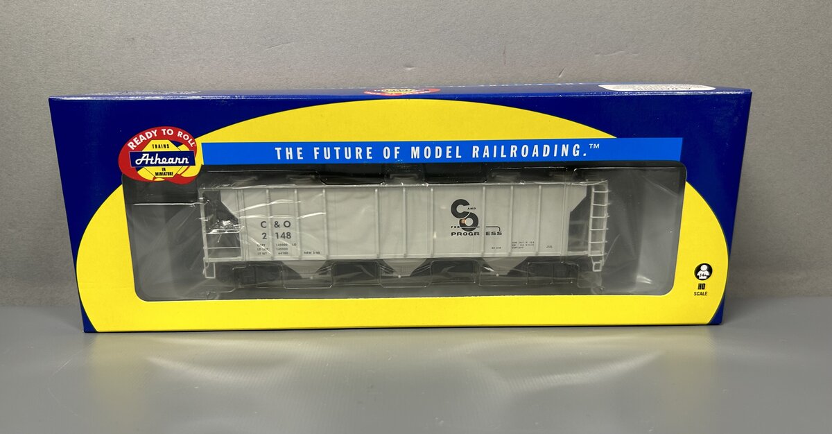 Athearn 89065 HO Chesapeake and Ohio/For Progress PS-2 2893 Covered Hopper #2148