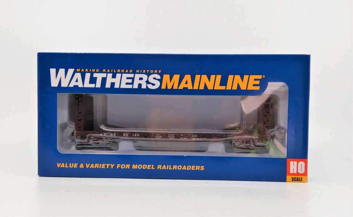 Walthers 910-5903 HO Atchison Topeka Santa Fe 53' GSC Bulkhead Flatcar #93120