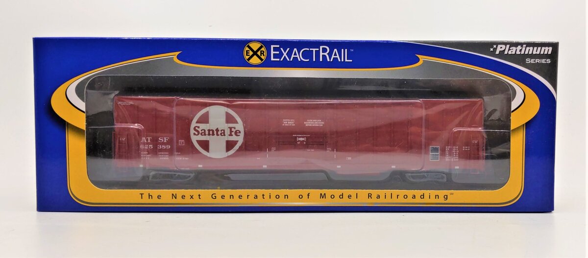 ExactRail EP-80506-2 HO Santa Fe-As Delivered PC&F 62' Insulated Box Car #625389