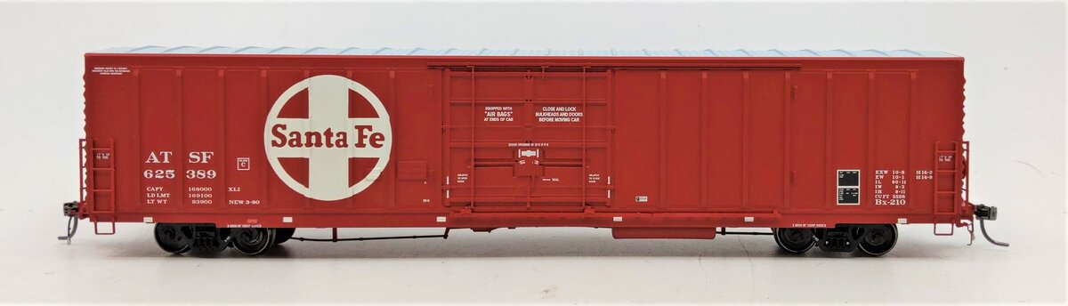 ExactRail EP-80506-2 HO Santa Fe-As Delivered PC&F 62' Insulated Box Car #625389