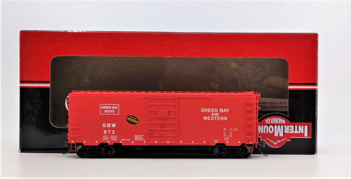 InterMountain 45486 HO 40' Green Bay & Western w/Football PS-1 Boxcar