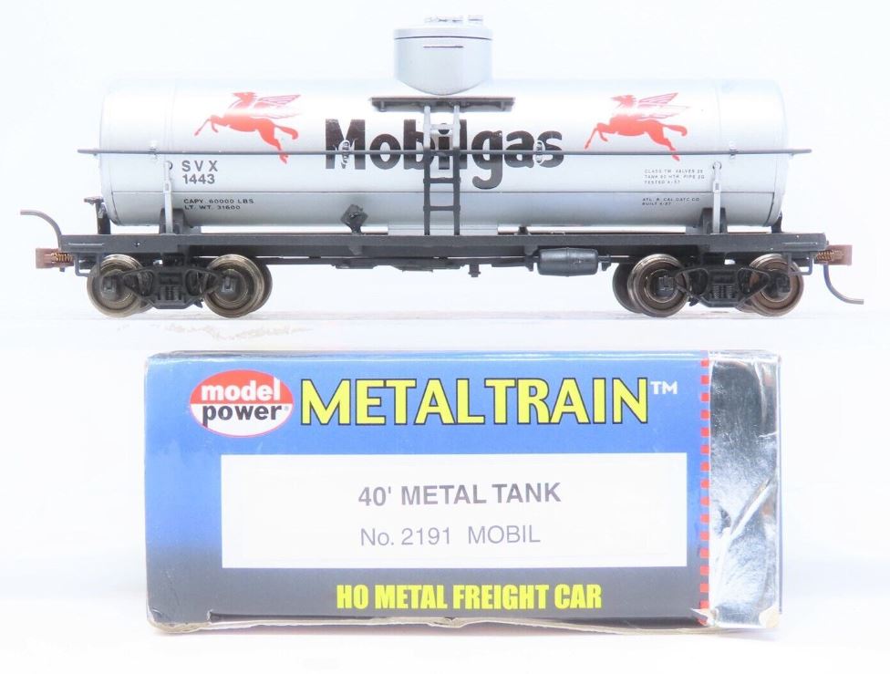 Model Power 2191 HO Scale Mobil Gas 40' Metal Tank Car #1443