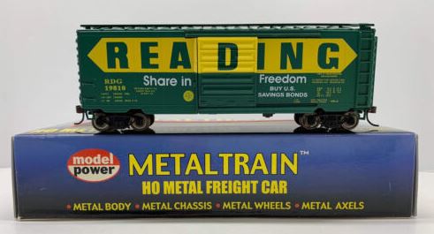 Model Power 2179 HO Reading "Share in Freedom" 40' Steel Box Car #19810