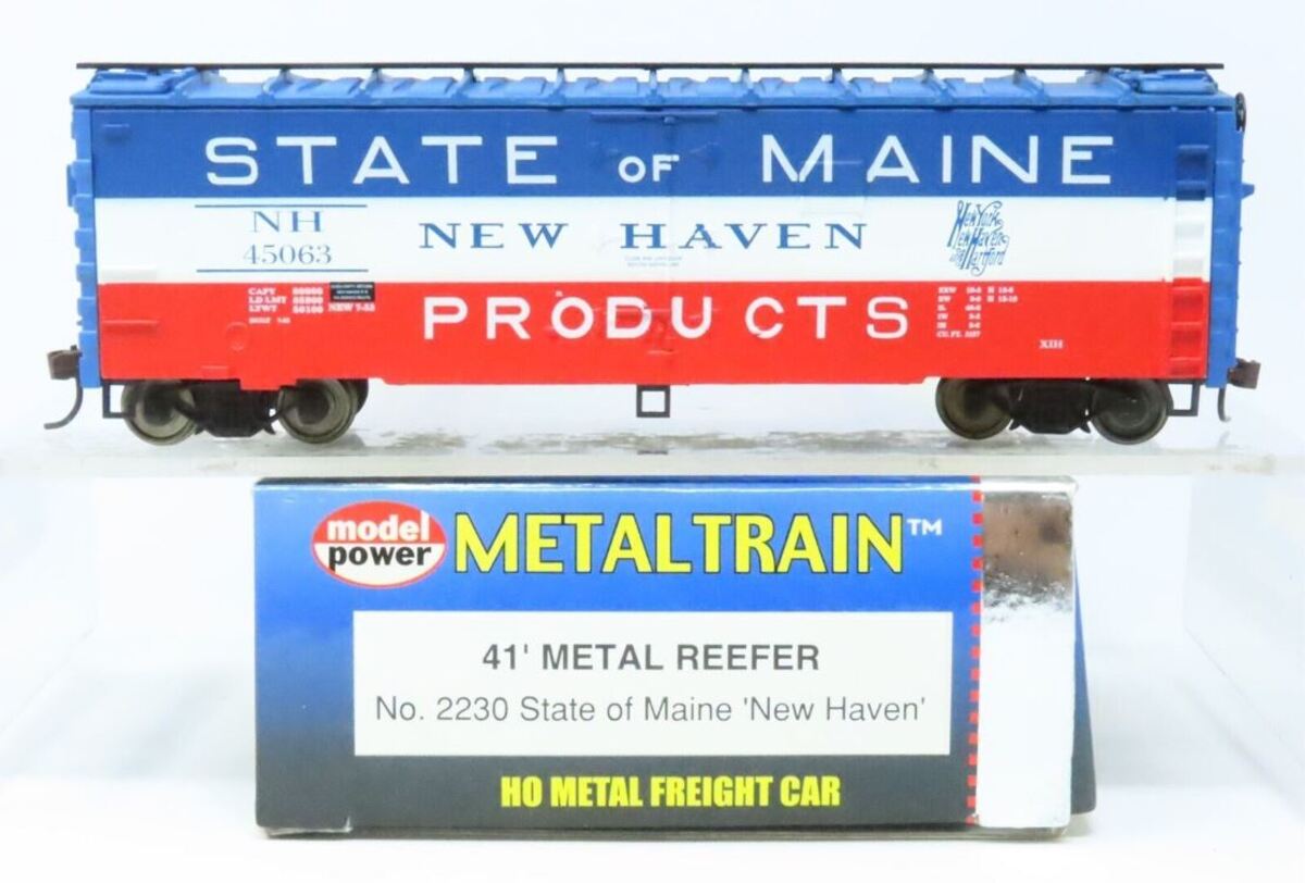 Model Power 2230 HO Scale State of Maine New Haven 41' Metal Reefer #45063