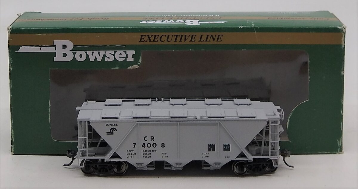 Bowser 40758 HO Conrail H30 Covered Hopper Grey #74008