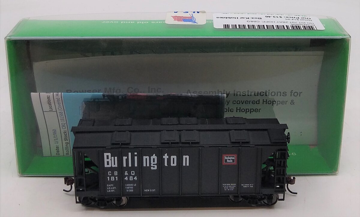Bowser 56896 HO Chicago Burlington & Quincy 70T Hopper #181484
