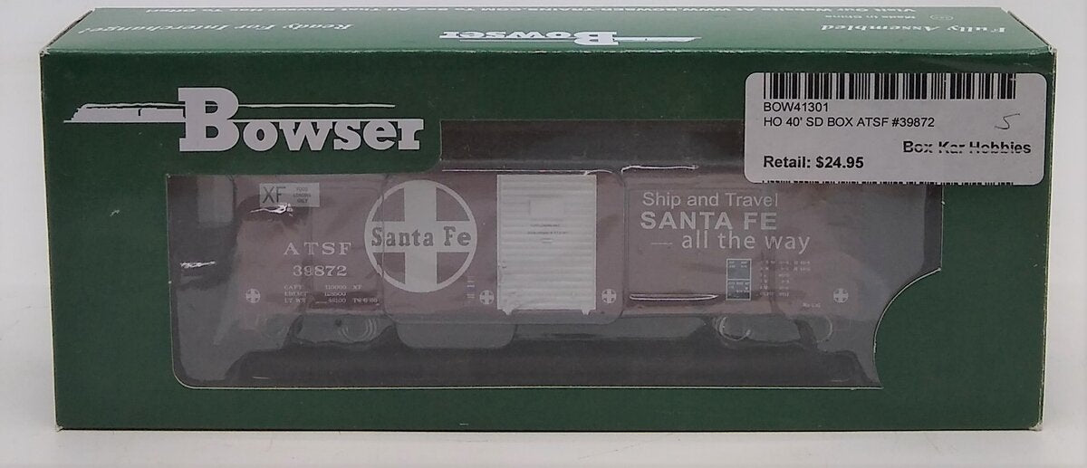 Bowser 41301 HO Atchison, Topeka and Santa Fe 40' Steel Side Box Car #39872