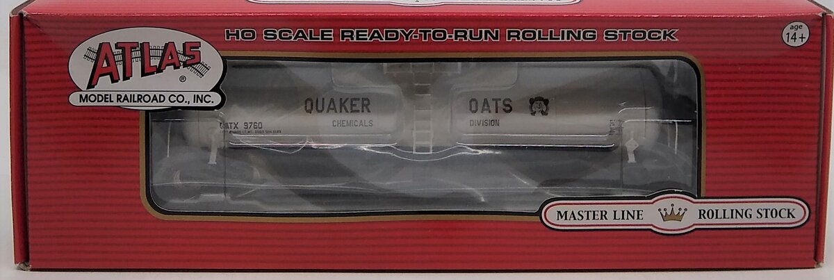 Atlas 20000601 HO Scale Quaker Oats 20,700 Gallon Tankcar #9760