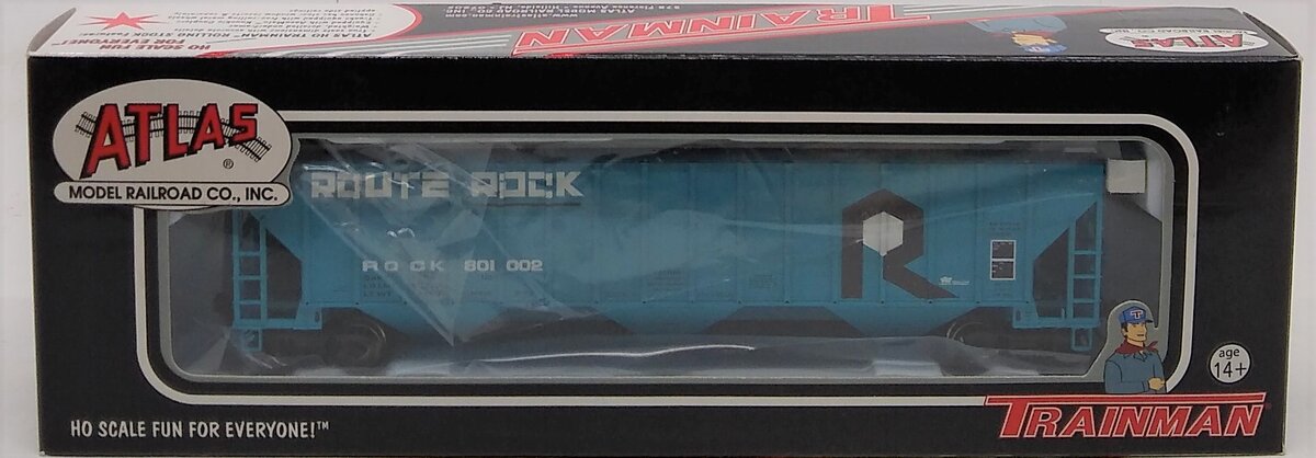 Atlas 20000901 HO ROCK Trainman Thrall 4750 Cov Hopper #801002