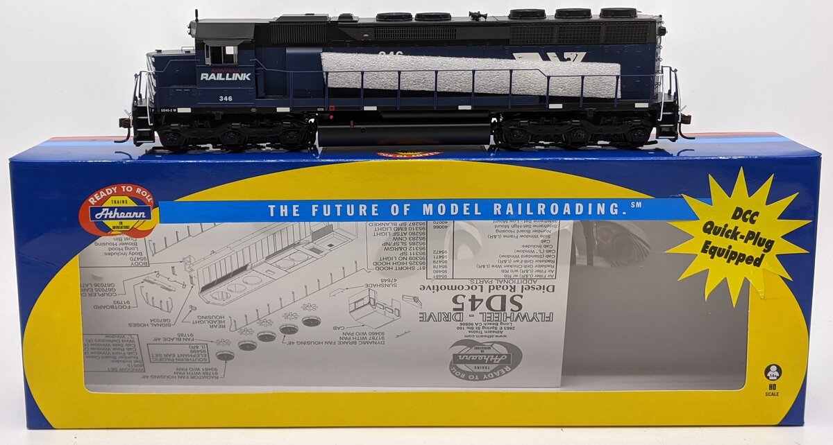 Athearn 98009 HO Scale Montana Rail Link SD45 Diesel Locomotive #346