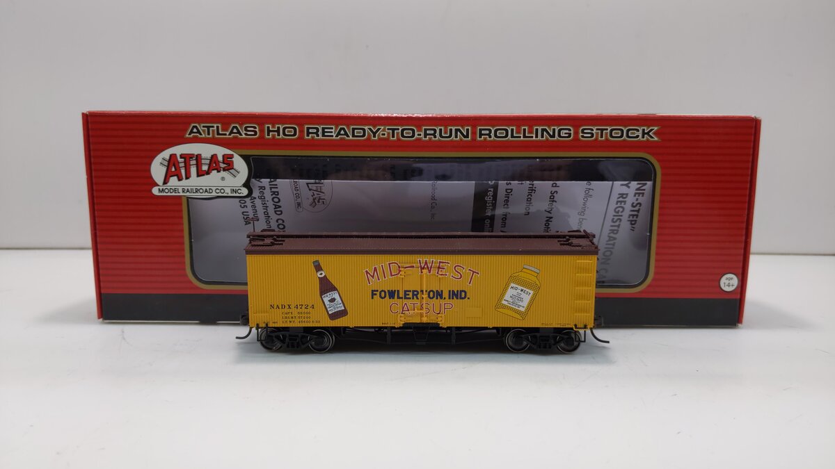 Atlas 20003986 HO Mid-West Catsup 36' Wood Reefer #4724