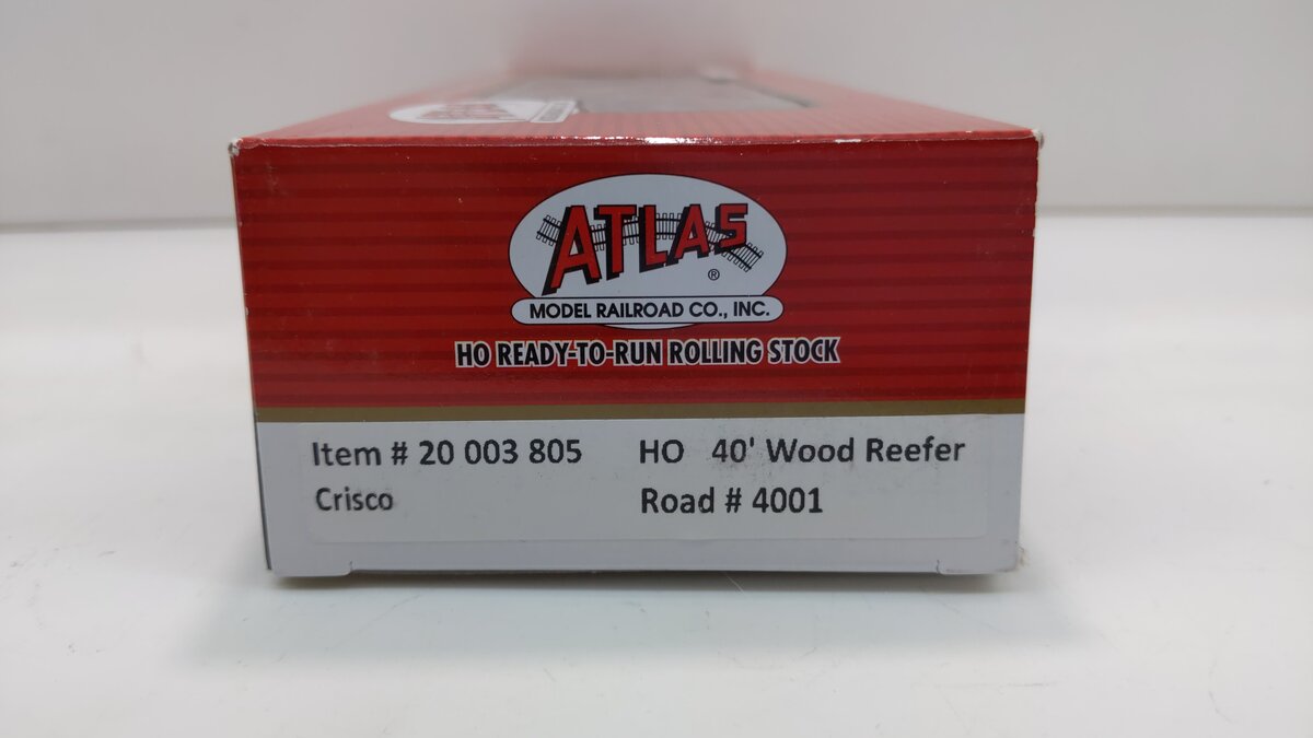 Atlas 20003805 HO Scale Crisco 40' Wood Reefer Car #4001