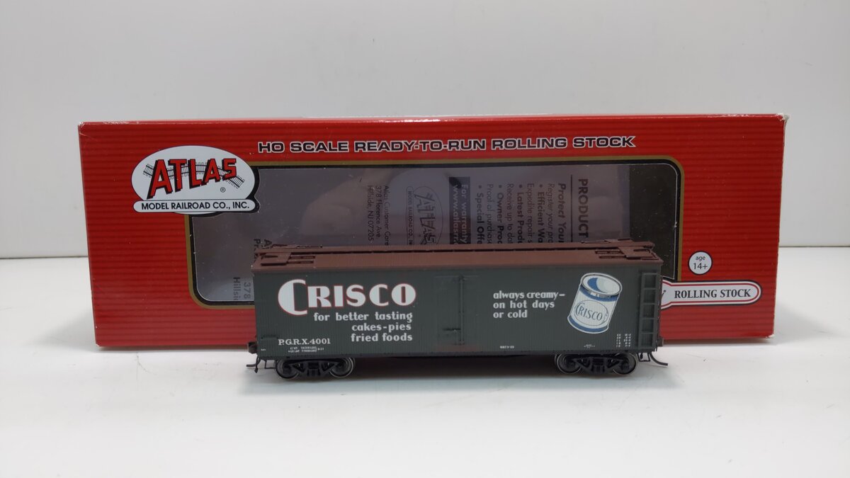 Atlas 20003805 HO Scale Crisco 40' Wood Reefer Car #4001