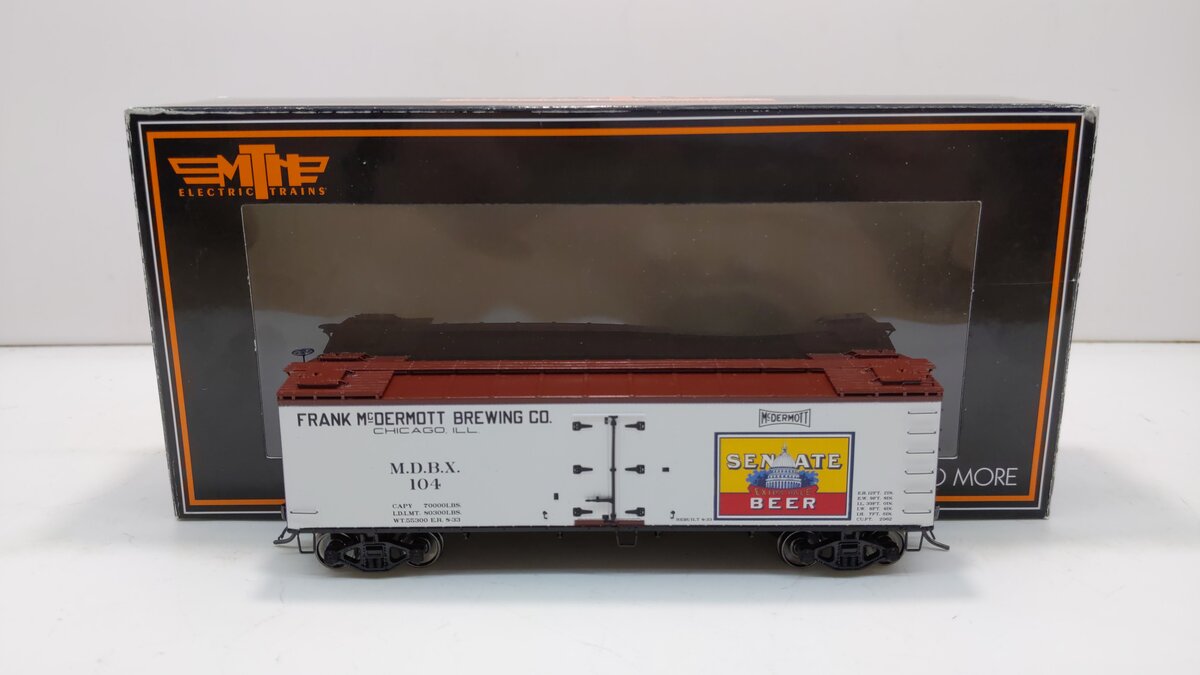 MTH 80-94035 Senate Beer HO Scale R40-2 Woodside Reefer Car