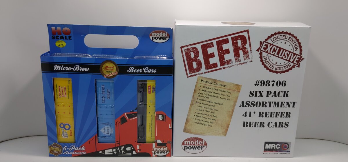 Model Power 98706 HO Beer Car Assortment w/Handle (6)