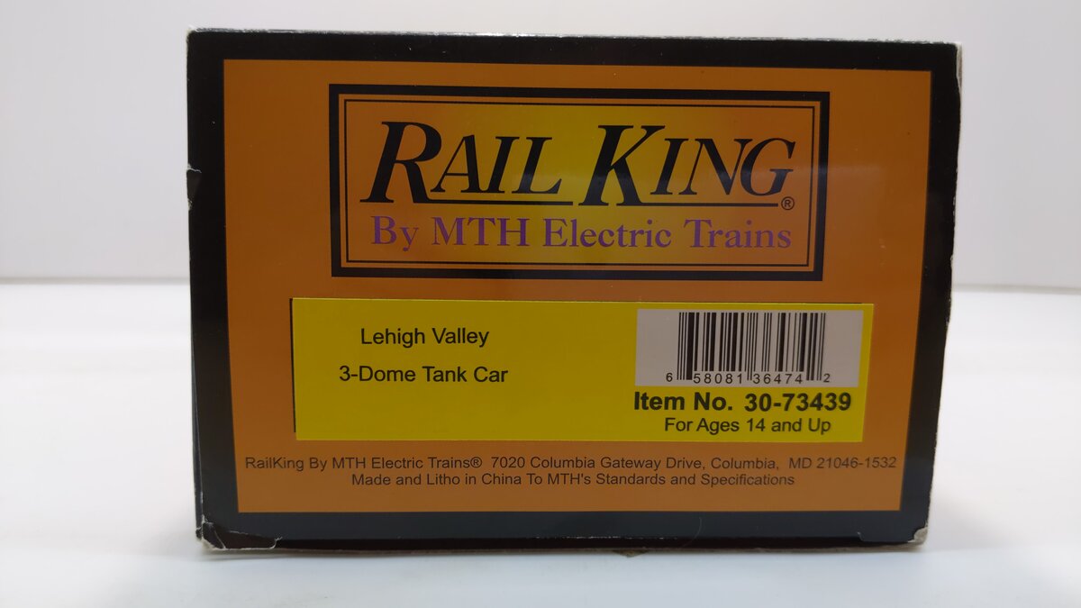 MTH 30-73439 Lehigh Valley 3-Dome Tank Car