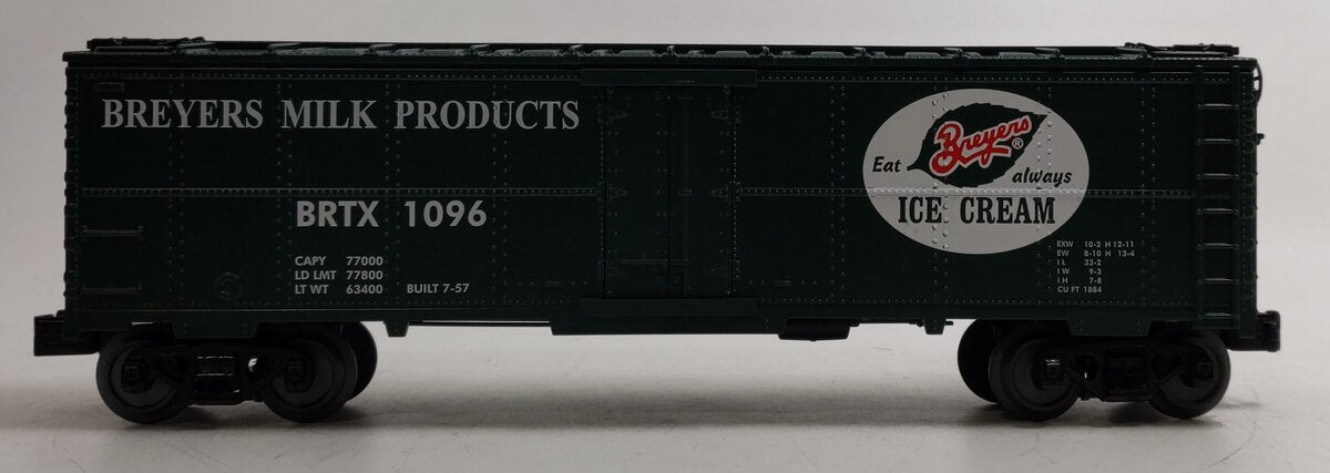 MTH 30-78190 O Breyers RailKing Modern Reefer Car #1096