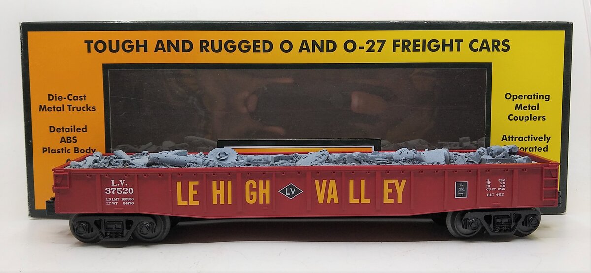 MTH 30-72159 O Lehigh Valley Gondola with Junk Load #37520