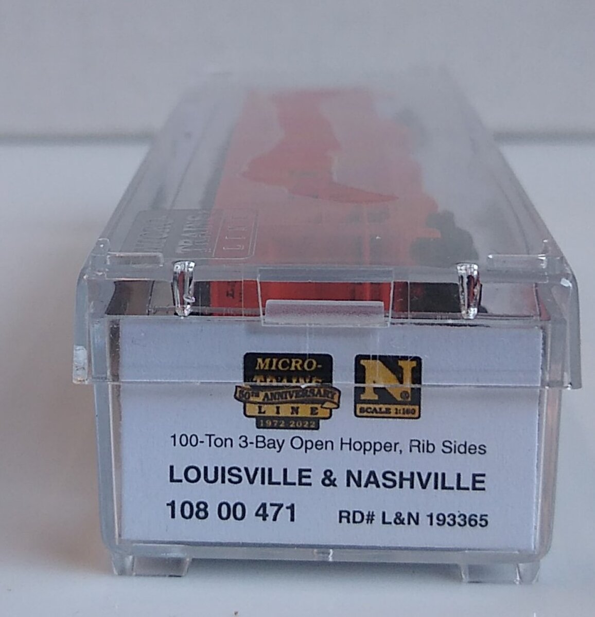 Micro-Trains 10800471 N Louisville and Nashville 3-Bay Open Hopper #193365